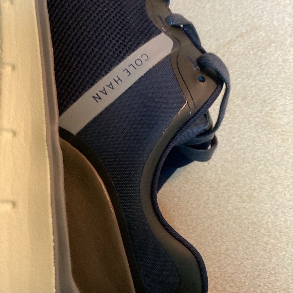 NWOT Men’s Cole Hahn 11M Navy/Truffle/Ivory Sneakers—Generation Zero Grand TXT - Picture 7 of 9